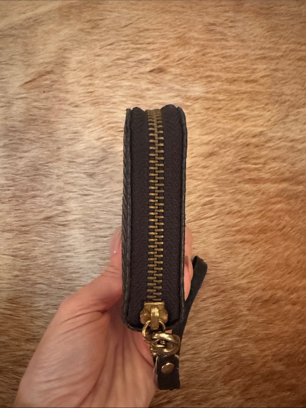 Black Python Wristlet Card & Key Holder - Picture 6 of 6